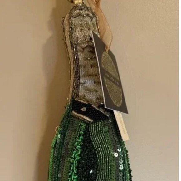 Handmade In India Champagne Bottle Beaded Sequin Bag Wristlet Tik Tok Viral - Picture 4 of 6